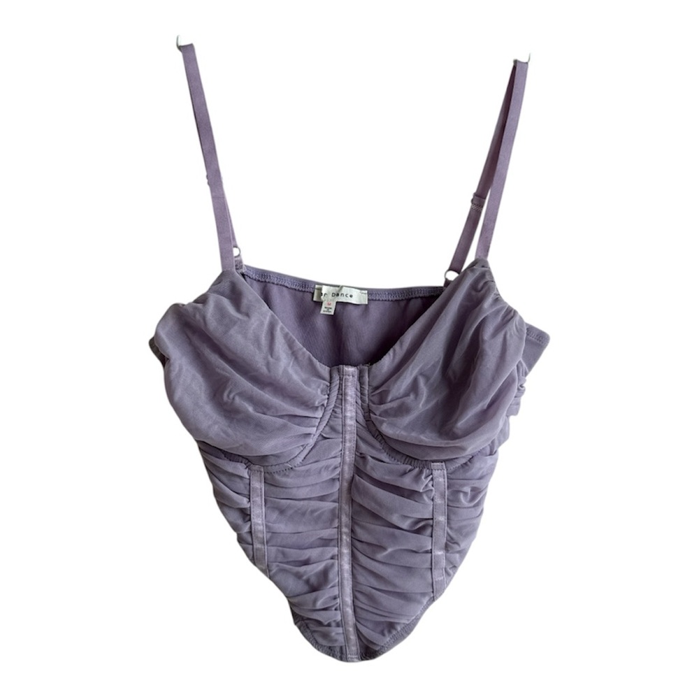 Bear Dance Lavender Ruched Crop Top
